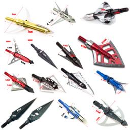 3 Pçs/set Multi-Estilo de Flechas de Caça 100-Grão-125-Grão Substituível Tiro E Pesca Setas Para O Composto Arcos Bestas - Image 1