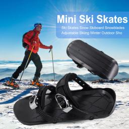Mini patins curtos para iniciantes, botas de snowboard, adjuatable curto, skate de neve, esportes ao ar livre, trenós curtos clássicos, inverno - Image 3