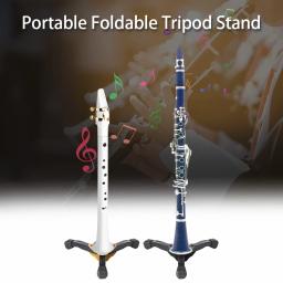 Suporte de tripé dobrável portátil para clarinete, flauta, oboé, instrumento de sopro, antiderrapante, suporte leve, acessórios - Image 1