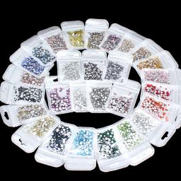 Strass de cristal plano para decoração, tamanho misto com 400 peças, 40 cores, para unhas, rosto, gemas, festival, artesanato, decoração - Image 1