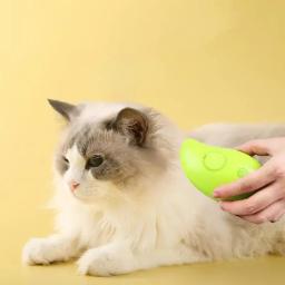 USB Rechargeable Massage Comb, Escova de vapor para gatos, Puppy Hair Care Supplies, Remove o cabelo emaranhado, 3 em 1 Electric Pet Brush Dog - Image 2