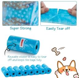 5 Rolls Cat Litter Scoop Pooper Sacos Biodegradável Pet Dog Poop Bag Dog Pooper Sacos Dispenser Pets Produtos para Cães Litter Bag - Image 5