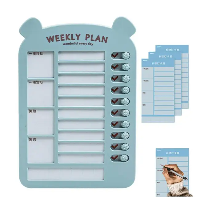 Placa de Tarefas DIY com 13 Cartolinas: Planejador Semanal, Memorando e Lista de Verificação Deslizante