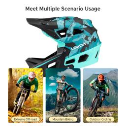 LIXADA-Full Face Mountain Bike Capacete, Leve, Corridas Adulto, Downhill MTB, Mais de 31 aberturas, Forro Destacável - Image 6