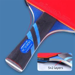 HUIESON-Raquete De Tênis De Mesa De Carbono Com Saco De Transporte, 5 Contraplacado Plus 2 Inner Carbon Ping Pong Paddle, 7 Star, Novo, 2 Pcs Set - Image 5