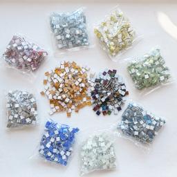 Mosaico de vidro quadrado para crianças, AB Color, Crystal Craft, DIY Criando Acessórios, Cubo 1x1cm, 100 g - Image 6