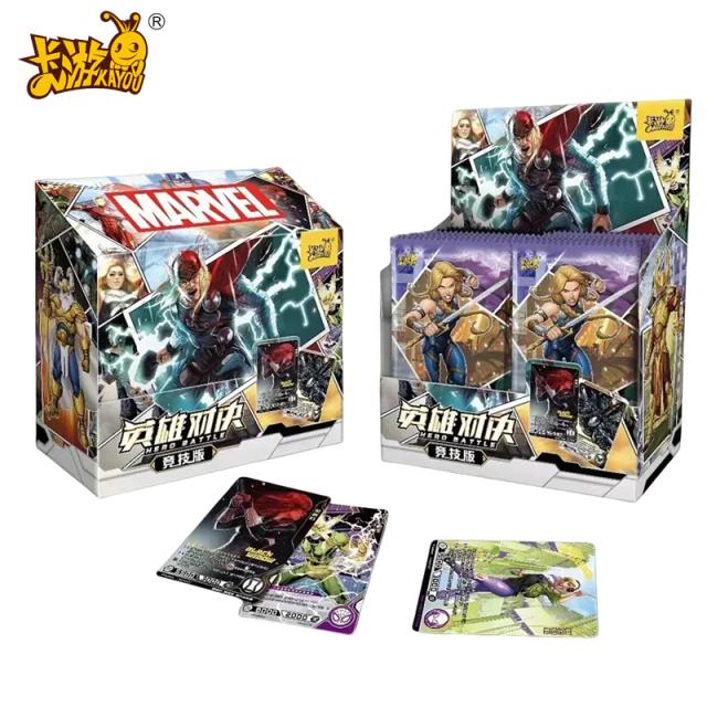 Coleção de Cartões de Heróis Kayou com 120/180 Peças - Homem de Ferro, Thor e Vingadores para Jogos de Batalha Competitivos TCG SSR/SR/R/HR/LR para Crianças
