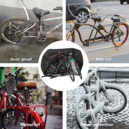 Waterproof Bike Cover com Bloqueio Buraco, Windproof Bicicleta Tampa, ao ar livre, Chuva, Sol, UV, Poeira, 2 Bicicletas - Image 6