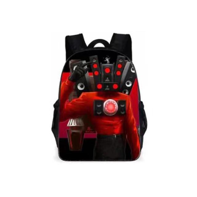Mochila Skibidi para Homens e Mulheres - Bolsa Escolar Multifuncional com Lancheira, Estojo de Lápis e Alto-falante Integrado