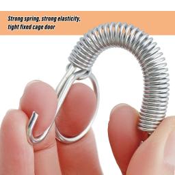Metal Cage Door Spring Hook, Tensão resistente, Fixação de arame ganchos para gaiolas de hamster do pássaro do coelho, 8.5cm, 5 10Pcs - Image 3