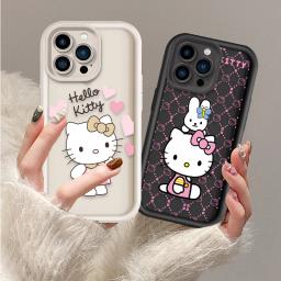 Capa de telefone Hello Kitty para iPhone, Escada Líquida para Olhos, Gato Kawaii, 15 14 13 12 11 Pro Max XS Max X XR 7 8 Plus 6S 5S - Image 2