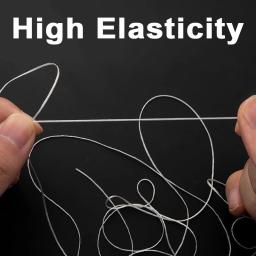 Cordões elásticos brancos para fazer jóias, faça você mesmo, linha de miçangas de látex para pulseira, colar, tornozeleira, corda de linha de borracha de alta elasticidade - Image 5