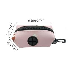 Sacos lixo para animais estimação, dispensador sacos cocô, suporte para coleira cachorro, sólido e portátil - Image 5