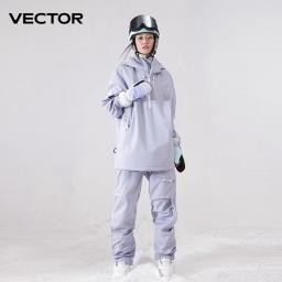 Homens mulheres cor sólida jaqueta de esqui calças de esqui quente à prova de vento macacão de inverno com capuz à prova dwaterproof água roupas esportivas ao ar livre snowboard - Image 2