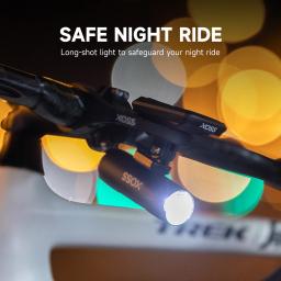 XOSS XL400/800/1200 luz frontal de alumínio para bicicleta recarregável mtb lâmpada frontal faróis acessórios de bicicleta - Image 4