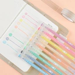 Morandi Cor Gel Canetas Set, Caneta de escrita para DIY Scrapbook Estudantes, Material Escolar Papelaria, Canetas bonitos, 0.5mm, 9Pcs por Caixa - Image 6