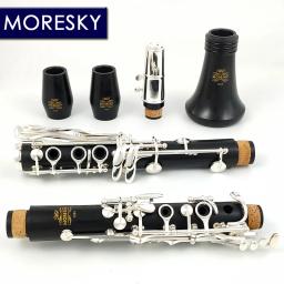 MORESKY-Clarinete Banhado a Prata, Clarinete Bb Ebony Wood, Sib Klarnet, 18 Chaves, M65 - Image 1