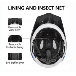 Capacetes removíveis de mountain bike para homens, protetores faciais completos, esportes ao ar livre, patinação, skate - Image 3