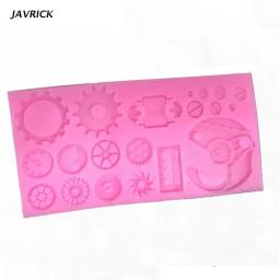 Molde de silicone steampunk calor-resistente molde fondant sugarcraft moldes para argila - Image 3