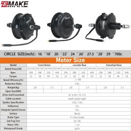 Roda do motor 500w kit de conversão bicicleta elétrica 48v ebike kit 36v ebike zemake hub motor hailong bateria à prova dwaterproof água julet - Image 3