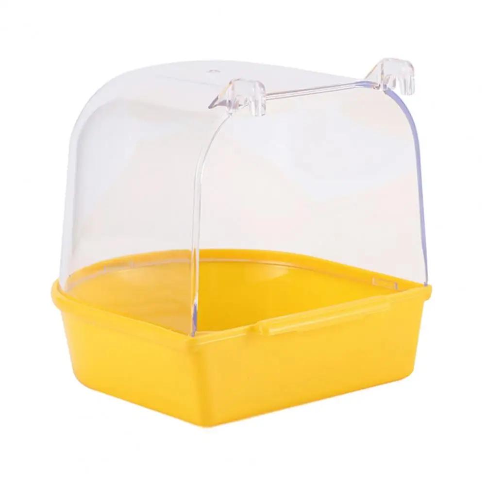 Banheira transparente para pássaros pequenos, fácil de limpar, gaiola coberta para animais de estimação, papagaio, canário, periquitos - Image 1