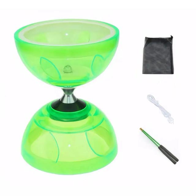 Diabolo de Rolamento Triplo com 2 Varas - Malabarismo Profissional para Todas as Idades