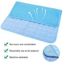 Anti Slip Cooling Mat para Pet, Cobertor lavável para gato e cachorro, Sofá respirável para cachorro, Almofada de treinamento, Suprimentos de cama fria - Image 4