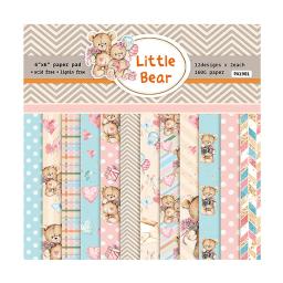 6 Polegada pacotes de papel scrapbook papel estampado 24 folhas 160g de madeira livre um lado impressão scrapbooking decoração - Image 5