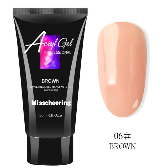 Extensão Acrílica para Unhas em Gel com Cola Cristal Indolor e LED UV - 30ml