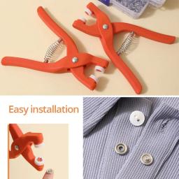 Alicate de fixação com botões Metal Snaps, Press Tool Kit para costura e artesanato, artesanato DIY, roupas, chapéus, artesanato, 50 conjuntos - Image 4