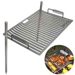 Portable Outdoor Folding Campfire Grill, Churrasqueira com Estaca, Churrasqueira Grelha para Camping, Caminhadas e Mochila - Image 1