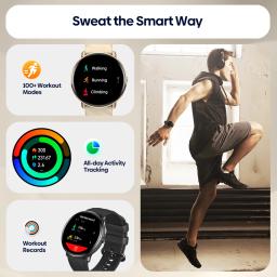 Zeblaze-Smartwatch GTR 3 Pro para homens e mulheres, display AMOLED, fazer e atender chamadas telefônicas, smartwatch fitness em aço inoxidável 316L - Image 5
