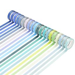 Fita Washi de cor sólida, fita adesiva do arco-íris, diário adesivo decorativo Scrapbook, papelaria presente, básico, 60 pcs por conjunto - Image 5