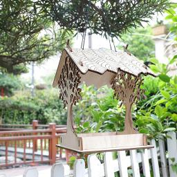 Alimentador De Pássaro Ao Ar Livre De Madeira, Pendurado Gaiola Montada, Pet Suprimentos para Jardim, Decoração Do Quintal, Alimentação Da Casa, DIY - Image 4