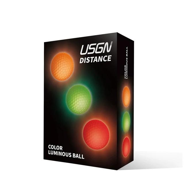 Bola de Golfe USGN Glow-in-the-dark Duas Camadas 6 Cores