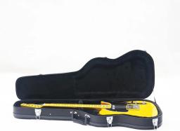 Estojo rígido para guitarra elétrica, estojo protetor de madeira ST/TL TL com almofada de travamento (preto/amarelo) - Image 1