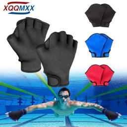 Luvas De Treinamento De Resistência À Água Para Natação E Mergulho, Luvas De Neoprene Webbed, Luvas De Treinamento De Natação Aquática E Mergulho - Image 1