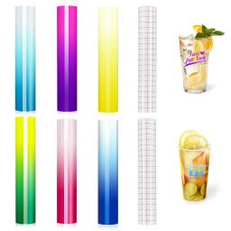 HTVRONT-Rolos de Vinil Adesivo Permanente para Artesanato DIY, Frio e Quente, Mudança de Cor, Cup Glass, Phone Case Decor, 8 Pack, 12 "x 10" - Image 2