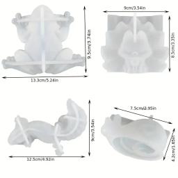 Sapo Resina Silicone Moldes para Pendurar na Parede, 3D Caracóis, Fundição Epóxi, Animal, Lagarto, Casa, Decoração Desktop, 4Pcs - Image 5