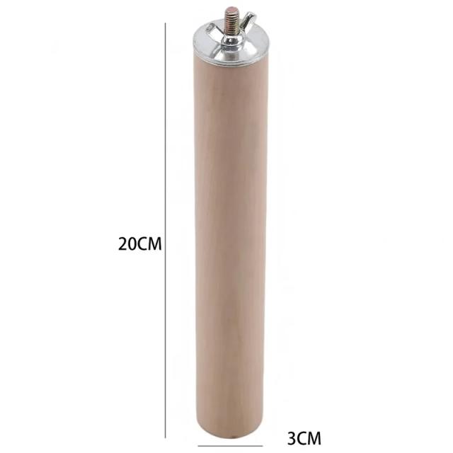 Suporte de Madeira para Papagaio com Cremaillère e Rack de Banho para Aves - Acessório Ideal para Gaiolas com 10cm de Comprimento