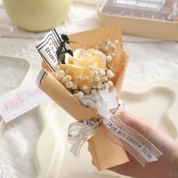 Criativas rosas românticas, pequenos buquês, Mini buquês com presentes de mão, sabonetes, Dia da Mulher, Dia dos Namorados - Image 5