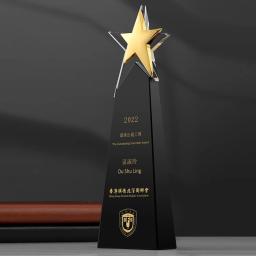 Cristal troféu presente celebração personalizada de cinco pontas Star Championship competição empregado reunião lembrança criativo troféu, 1Pc - Image 3