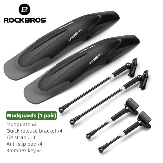 Paralama ROCKBROS para Mountain Bike - Instalação Rápida e Durável, Ideal para Bicicletas de 26 a 29 Polegadas