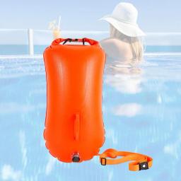 Abrir bóia de natação Tow Float Dry Bag, Air Bag duplo com cinto, armazenamento de esporte aquático, ferramentas de flutuação, P9G6 - Image 1