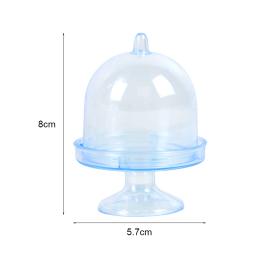 Clear Cupcake Stand Box, barra de doces, mesa doce, sobremesas, cookies Box, casamento, decorações de aniversário, 8cm, 4pcs - Image 6