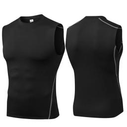 Homens compressão esporte colete magro tanque apertado camada base sem mangas camiseta superior singlet moletom atletismo sportwear activewear - Image 3