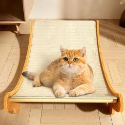 Multifuncional gato de madeira arranhando almofadas, cama de dormir, destacável, resistente ao desgaste, gatinho moagem brinquedos, gatos arranhar placa - Image 1