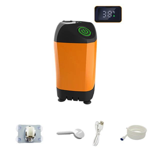 Chuveiro Elétrico Portátil com Display Digital e Impermeabilidade IPX7 para Acampamentos, Caminhadas e Praias