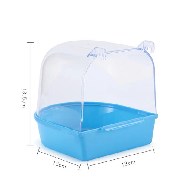 Banheira Removível Clip-On para Aves: Gaiola Ideal para Banho de Papagaios e Pássaros Pequenos