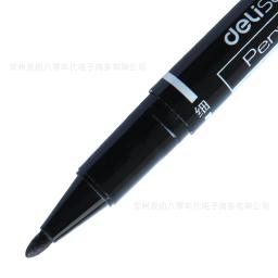1/3 pçs/set marcadores permanentes de ponta dupla, ponta fina, (preto, azul, vermelho) tinta, 0.5mm-1mm papel cd vidro tecido pintura marcação - Image 3